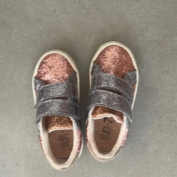 Zara Shoes Zara Baby Glitter Shoes Size Toddler Poshmark